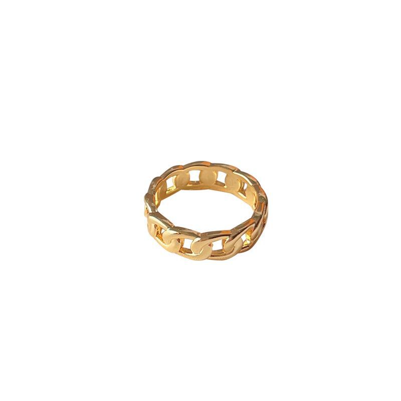 Vintage Mobius Open Ring For Women Simple Silver Stackable Band_voghion.com