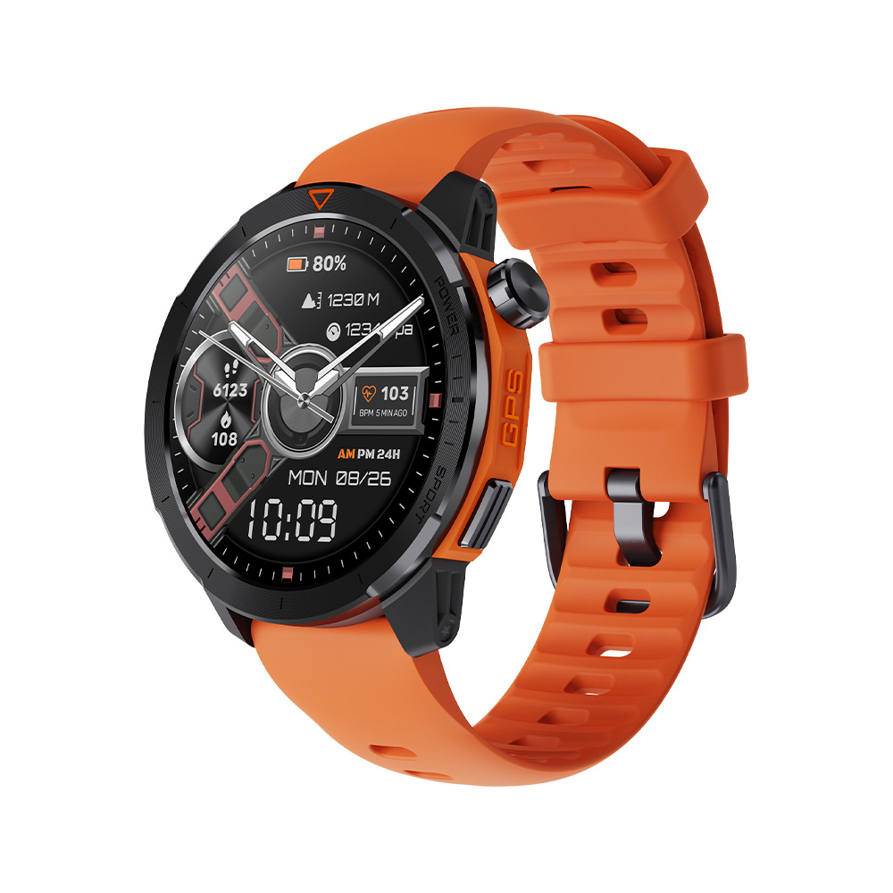 Reloj Inteligente Deportivo MG04 con GPS, Monitorización en Exteriores, Llamadas Bluetooth, Ritmo Cardíaco y WhatsApp