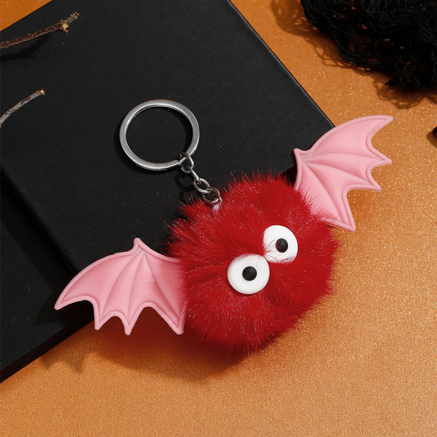 1 Piece Quantity Party, Birthday Occasion Cartoon Style Bat Silica Gel Metal Halloween Unisex Bag Pendant Keychain
