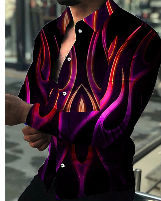 Comercio exterior transfronterizo 2022 AliExpress estación independiente primavera y otoño nuevo europeo y americano camisa de manga larga impresa casual de los hombres más tamaño