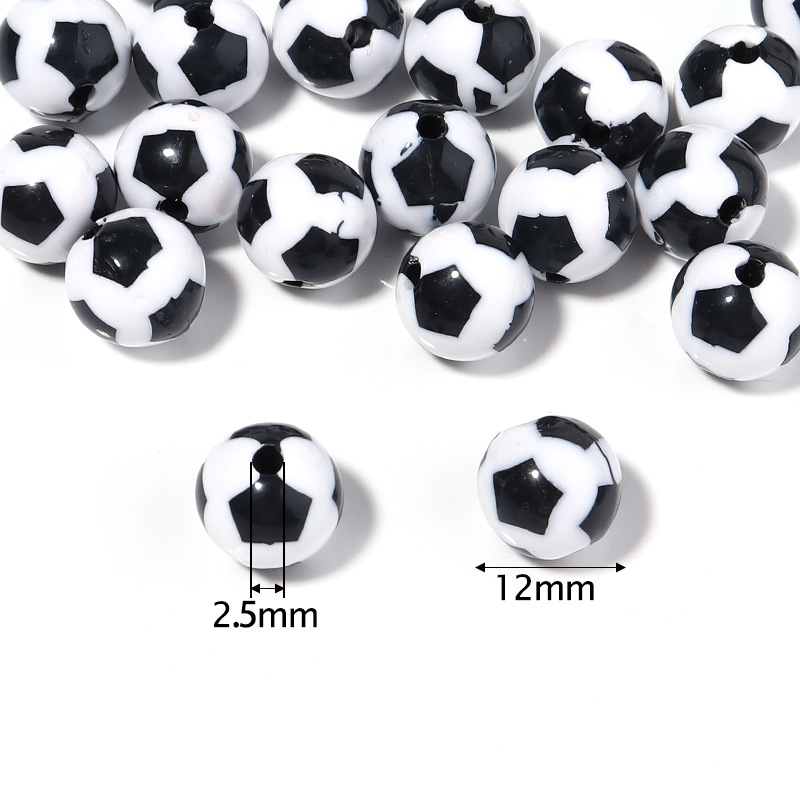 Sports Basketball Football Arylic Plating Jewelry Accessories 50 Pieces display picture 3