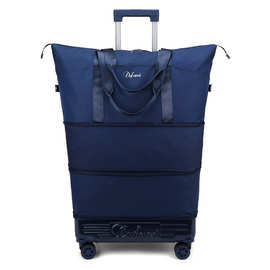 万向轮旅行包可扩容便携手拉行李袋带滑轮收纳包单肩大容量健身包