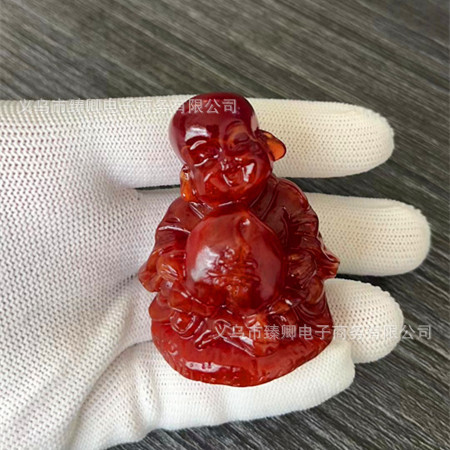 Lion's Tooth Agate Pixiu Handball Handle Teapot Ornament Collectible Live Stream Gift Wholesale Gift