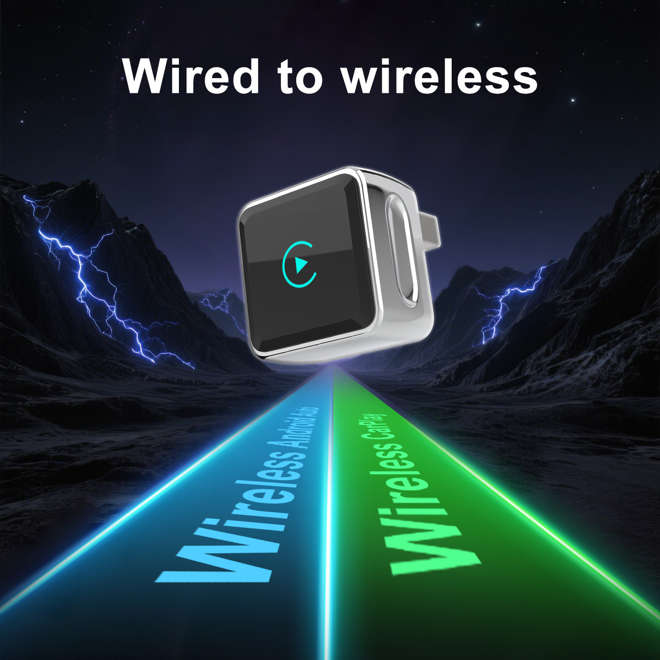 Cross-Border Factory Source Mini Adapter for Apple and Android 2-in-1 Wired to Wireless Carplay Box