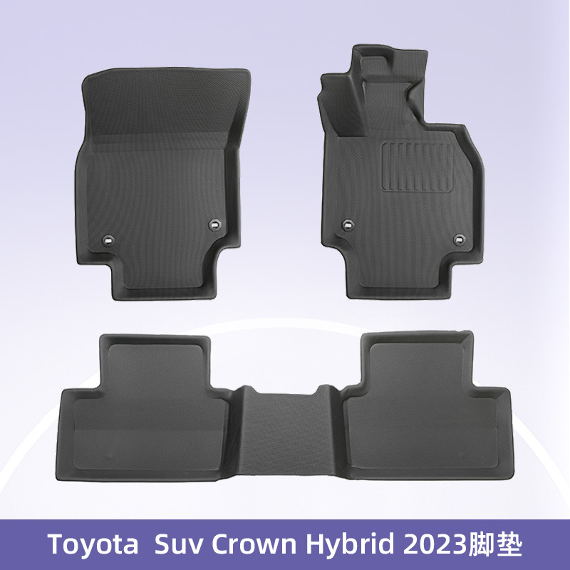 Para Toyota Crown SUV híbrido 2023 timón derecho 3D todo el tiempo material XPE almohadilla de pie de automóvil