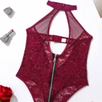 Nannimei Four Seasons Amazon сексуальный подвесной кружевной перспективный комбинезон на молнии с воротником XYH0265