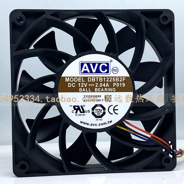 AVC DBTB1225B2F 12025 12V 2.04A 12CM暴力高转速大风量增压风扇