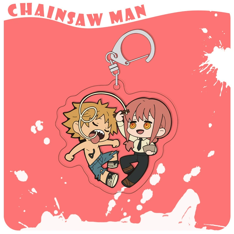 Chainsaw, acrylic keychain, double-sided pendant, 4mm