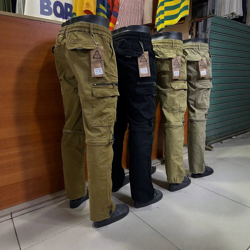 cargo jeans men's fashion versatile straight-leg pants multi-pocket casual pants work pants men jeans cargo jeans men's fashion versatile straight-leg pants multi-pocket casual pants work pants men jeans