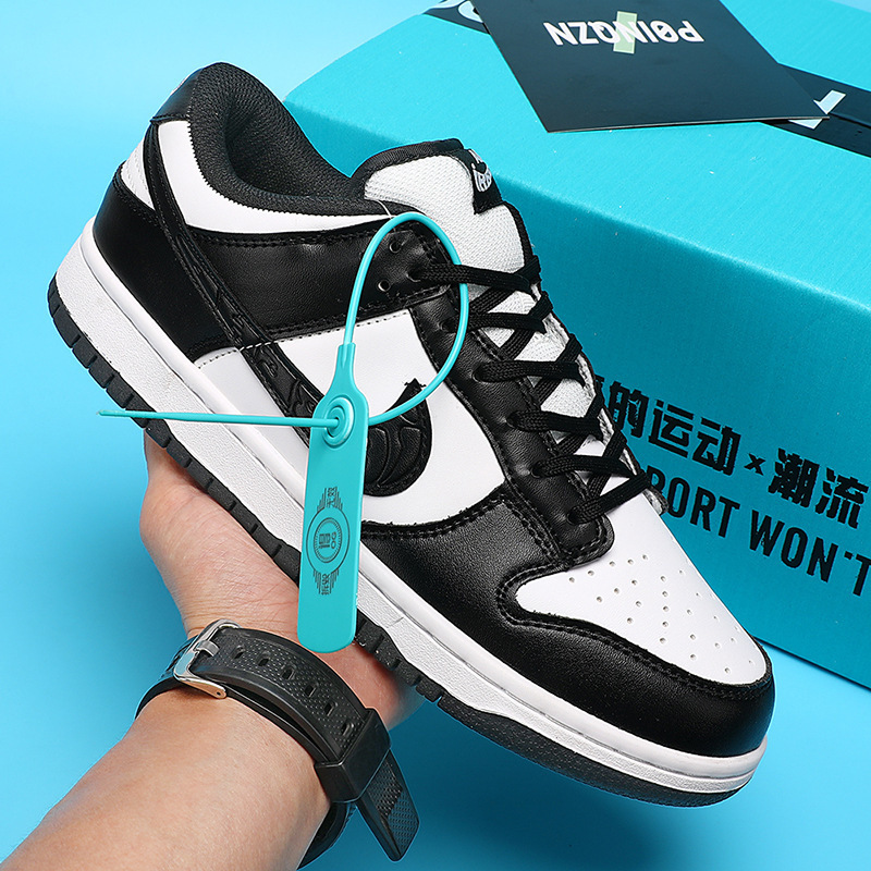 [Putian Factory] Aj Men's Shoes Dunk Black and White Panda Low-Top Sneakers Air Force One Year of the Dragon Limited Women's Shoes