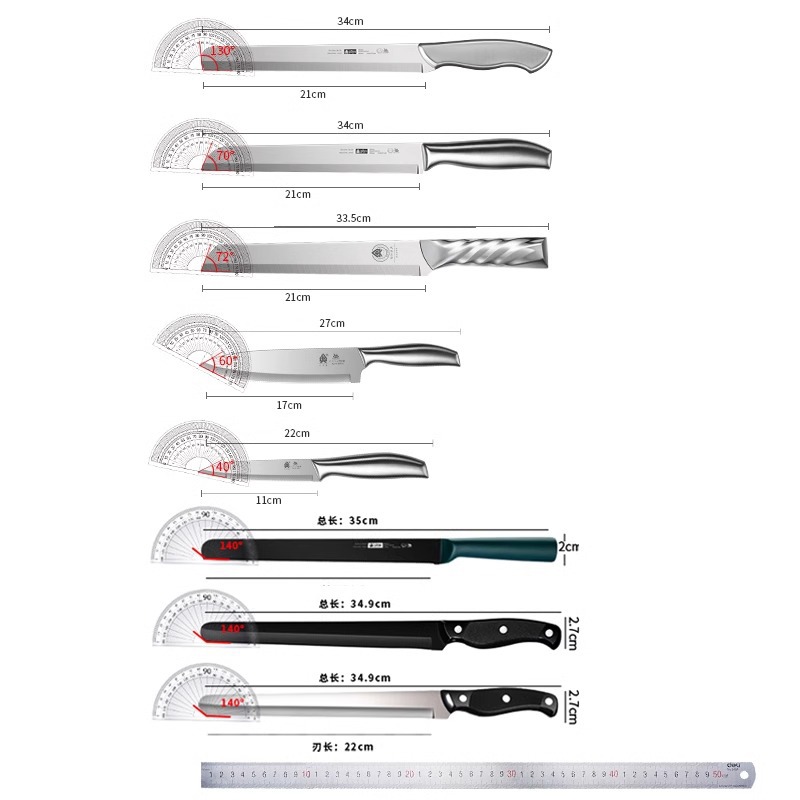 Cuchillo de frutas para regalos de frutas para cortar cuchillo de frutas de hoja grande de sandía doméstica de acero inoxidable afilado largo
