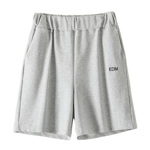 Cotton sweatshirt five-point sports shorts women's summer thin loose casual straight Hong Kong style trendy ins mid-pants high waist