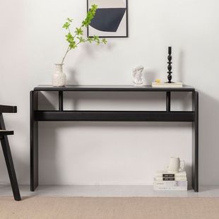 Nordic Entry Luxury Solid Wood Minimalist Living Room Entrance Table Simple Strip Home Wall Log Decorative End View Table