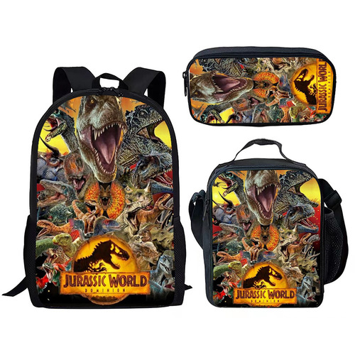 Jurassic World Dinosaur Backpack Student Print School Bag Cartoon