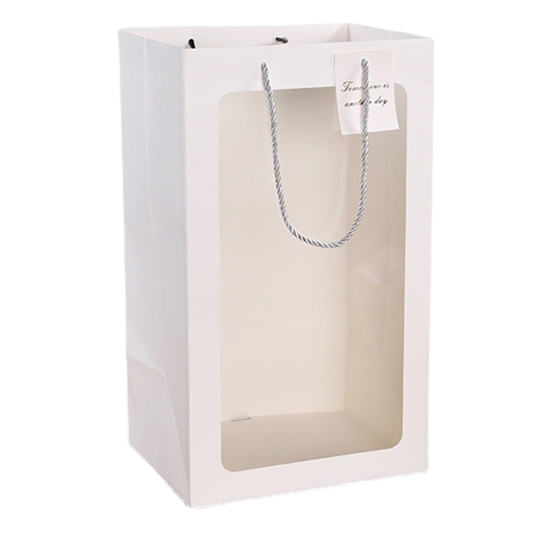 520 bolsa de regalo de ventana abierta, bolsa de regalo de embalaje de flores de ventana de cocina transparente, bolsa de regalo de regalo de muñecas de vacaciones al por mayor