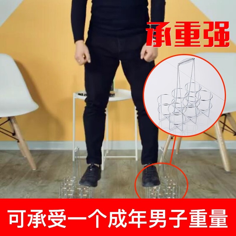 KTV cesta de cerveza estante de cerveza de acero inoxidable seis botellas canasta de cerveza portátil restaurante cesta de la botella de vino