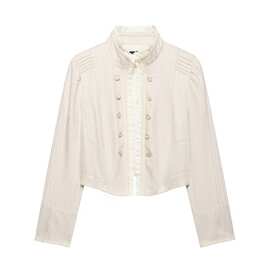 PB&ZA 欧美风气质女装2026新品优雅叠层花边排扣西装外套 7780733