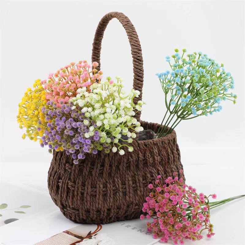 Simulación transfronteriza de una sola rama completa de flores de flores de plástico decoración de boda flores de mano