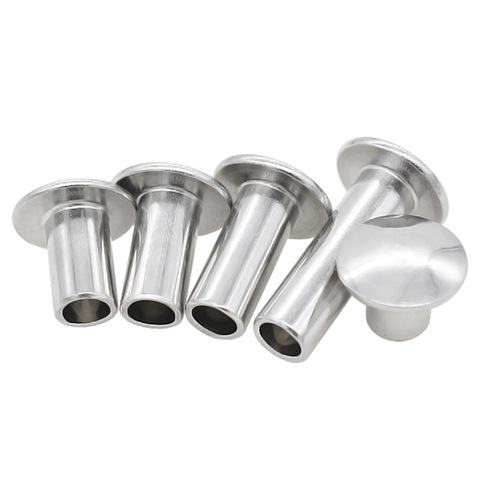 304 stainless steel flat round head semi-hollow rivets M2-M4 large flat head rivets hollow rivets GB873