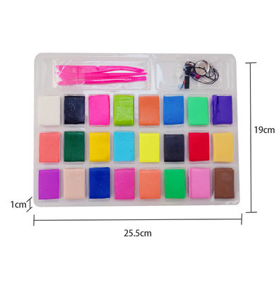 丽缘厂家供应12色24色软陶泥彩泥套装吸塑无卡包装儿童玩具