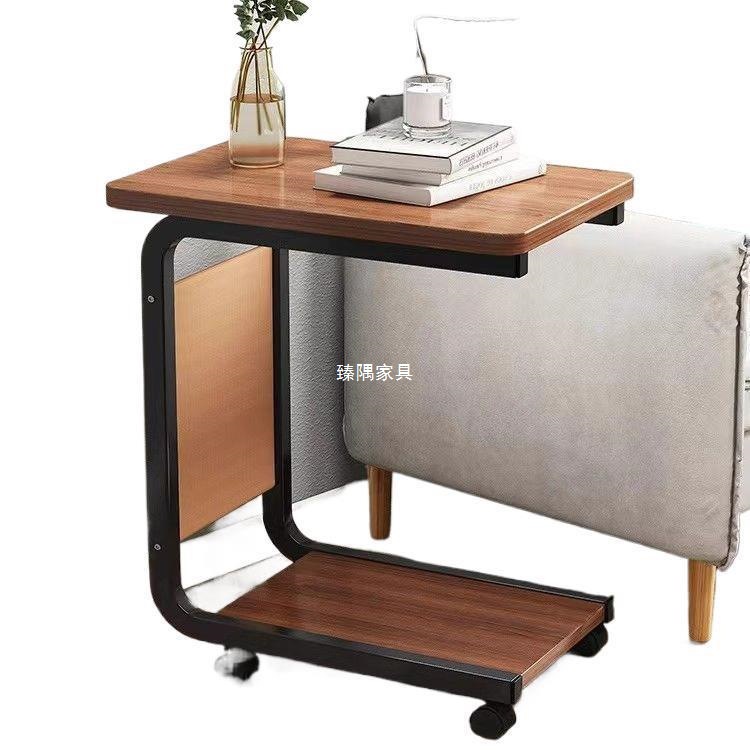 Dormitorio simple al lado de la cama esquina doméstica mesa de té móvil simple sala de estar sofá estante mesa pequeña mesa mesa lateral mesa de té