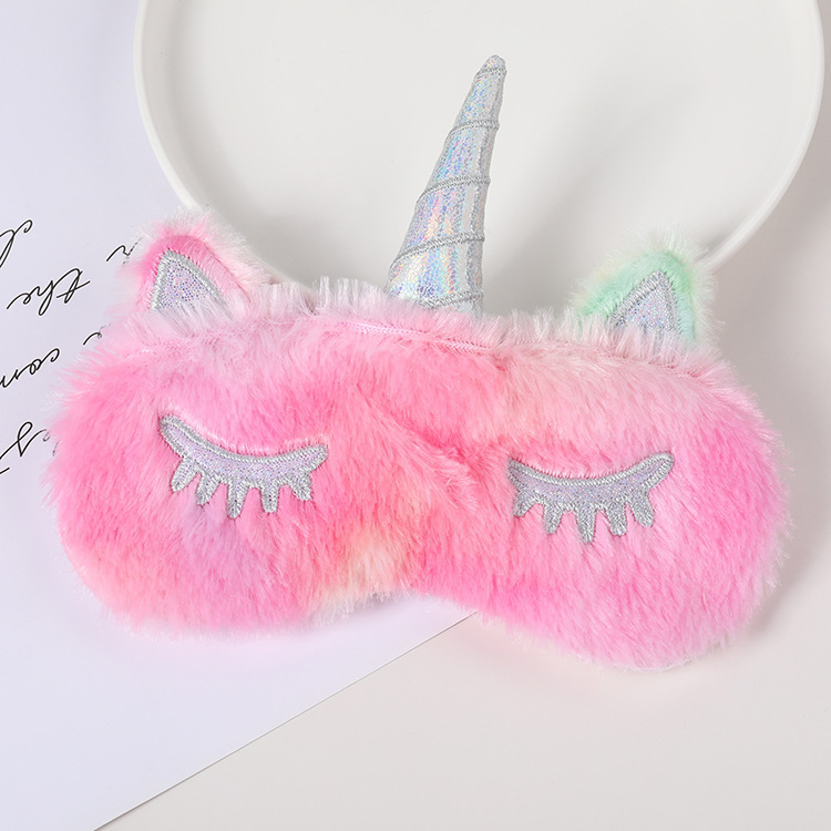 Fábrica al por mayor de felpa máscara de ojo de dibujos animados de santa claus alce sombreado máscara de ojo zorro animal bolsa de hielo transpirable