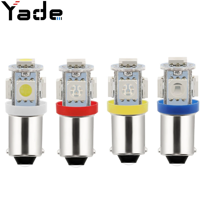 Yade Автомобильный светодиодный индикатор ширины мотоцикла BA9S 5050 5SMD лампа для чтения приборная лампа 12 В Автомобильная лампочка