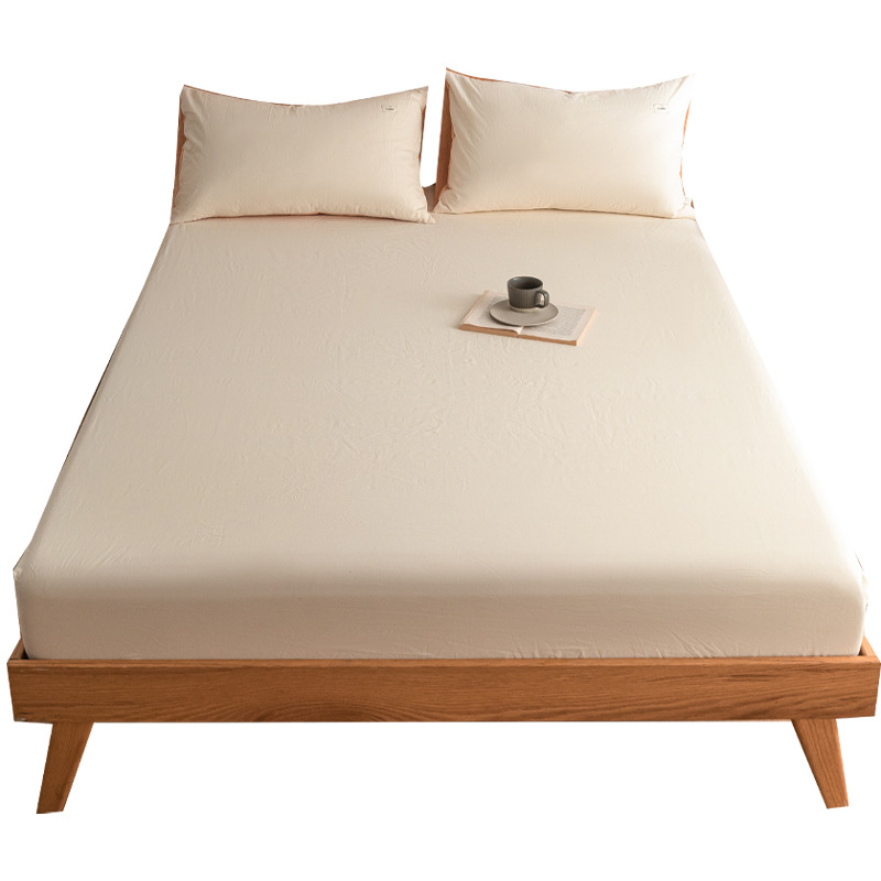 Funda de cama de algodón puro Funda de cama de algodón de una sola pieza Funda protectora de colchón Nuevo juego de sábanas de tres piezas 2025