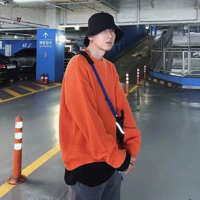 Демисезонный вязаный свитер с круглым вырезом, трендовая куртка, oversize, утолщённый