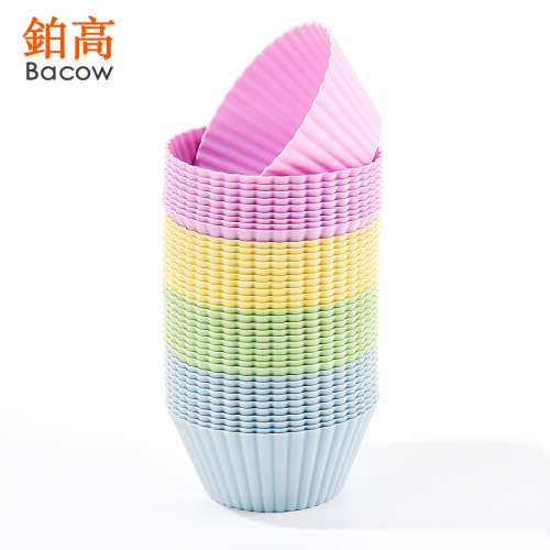 Baking mold silicone muffin cup cake steamed cake white jelly bowl cake household baby food supplement small cake thickened