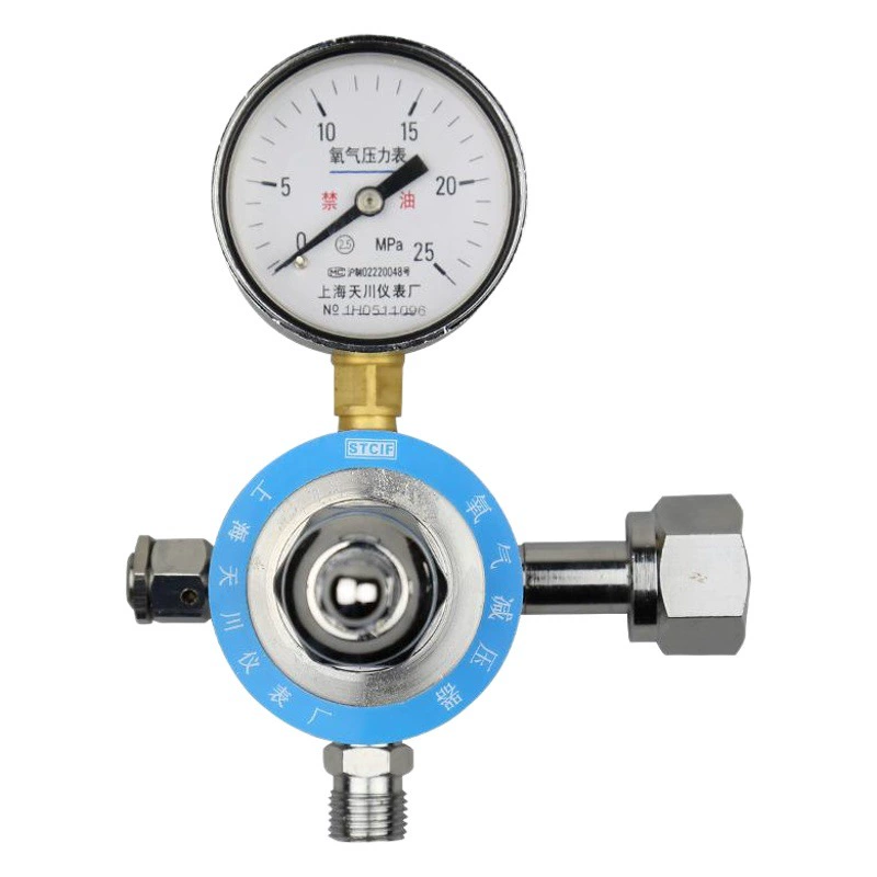 YQY-740A редуктор давления кислорода 25 МПа, одиночный манометр кислорода, регулирующий клапан давления газа, Шанхай Tianchuan Instrument