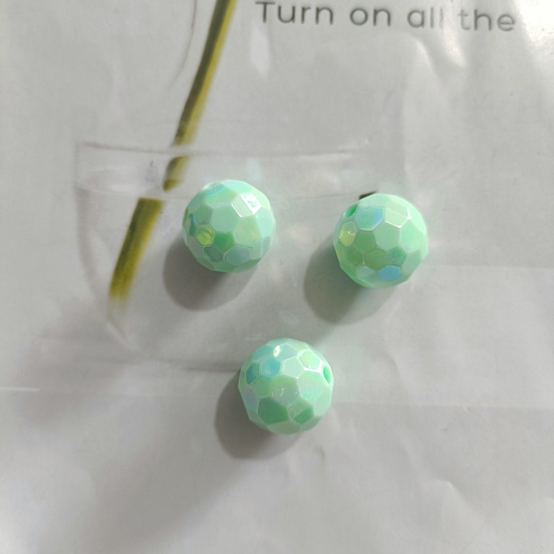 Corte de color sólido transparente, perlas de fútbol de fantasía, perlas de la tierra, bolas de luz de colores, bolas de bricolaje, bolsos diy, pulseras, accesorios para colgar coches image 10