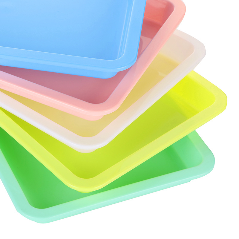 Experimentar la bandeja de plástico de calidad alimentaria A5 tamaño ciencia kindergarten equipo hecho a mano de los niños pintura bandeja PP material