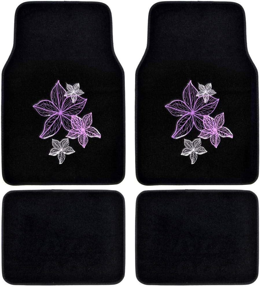 Cross-border Amazon Retro Flower Crystal Velvet Car Mat Easy-care Non-slip Dirt-resistant Comfortable Universal Mat