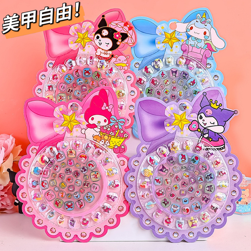 Sanrio Nails Cute Girls Sanrio Cool Lomi Baby Nail Art Stickers Girls Non-toxic and Taste-free Adhesive