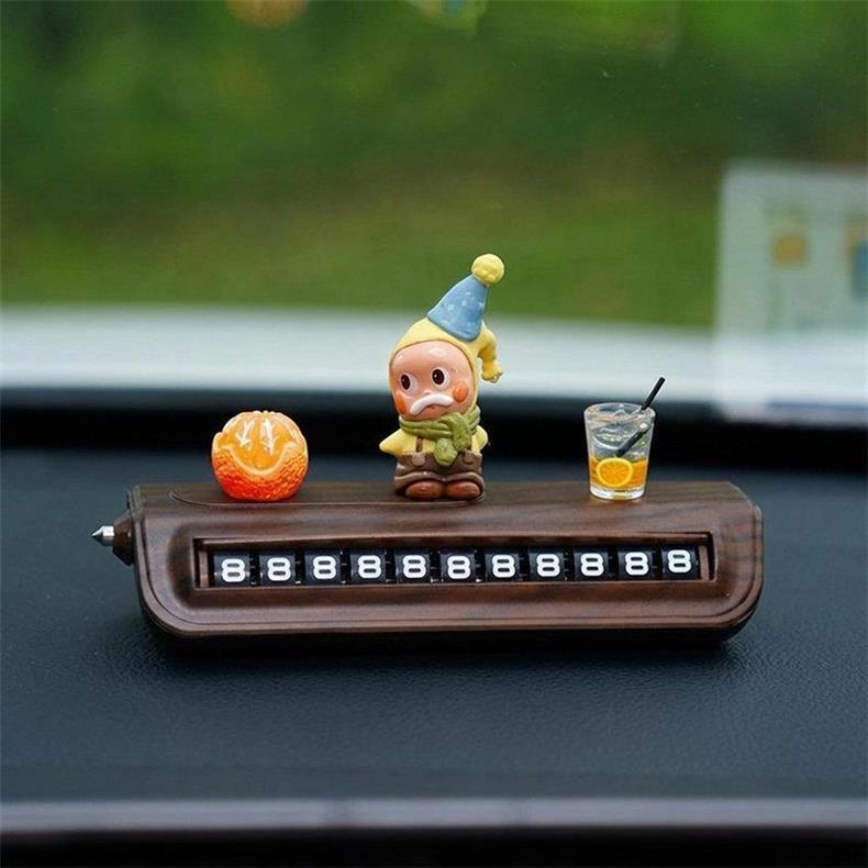 Creative and Cute Temporary Car Parking Number Plate, New Model for the New Year, Car-Mounted Phone Number Plate for Moving the Car