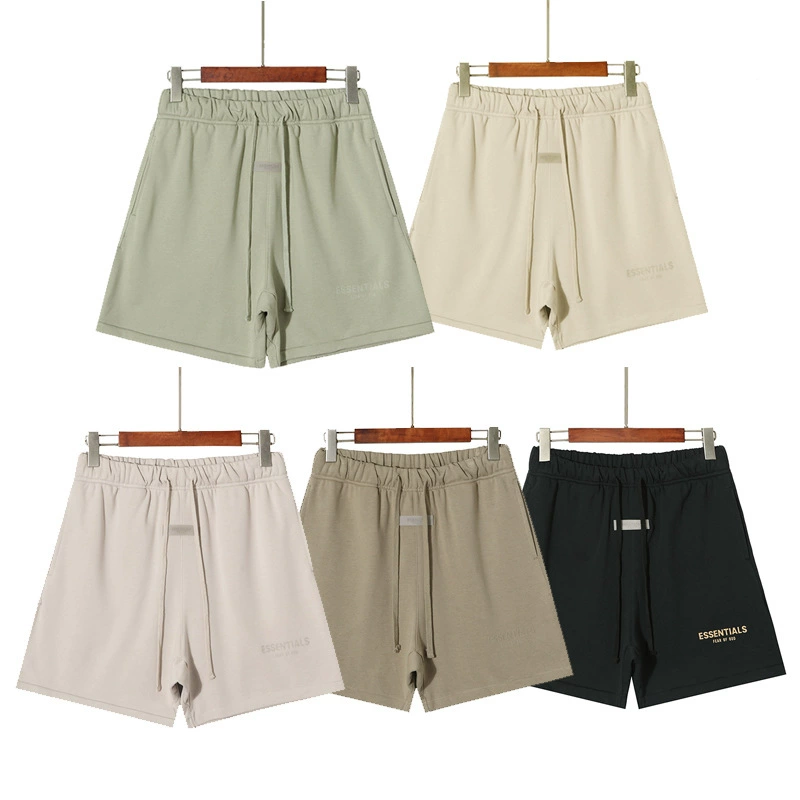 22s трансграничный модный бренд FOG, двойная линия ESSENTIALS, повседневные спортивные шорты с Флокированным принтом для мужчин и женщин