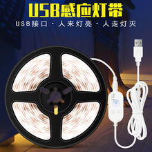 led感应灯带防水套装软灯条柔性冷色usb灯条智能装饰照明家用装饰