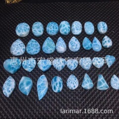 1668厳选【鉱山工场直贩】天然石海纹石ラリマーラリマーペンダントブレスレット