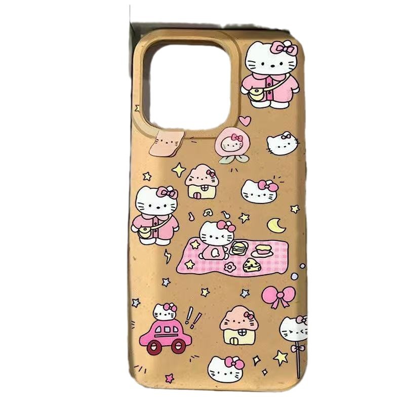 Lindo aplicable Apple 16 funda para teléfono móvil iPhone15ProMax femenino 13/12/11/xr funda blanda 14pro Japón y Corea del Sur