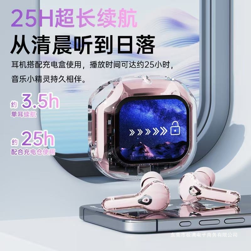 新しいスマートタッチスクリーン Bluetooth ヘッドセット透明ワイヤレスインイヤーノイズリダクション通話オリジナルサウンド CD サウンドエフェクト超長バッテリー寿命|undefined