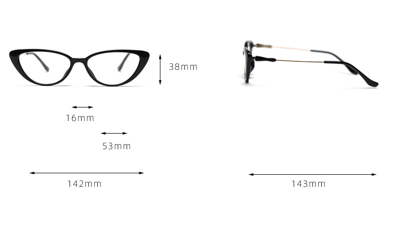 Retro Cat Eye Glasses Frames For Women Small Tr90 Stylish Specs_voghion.com