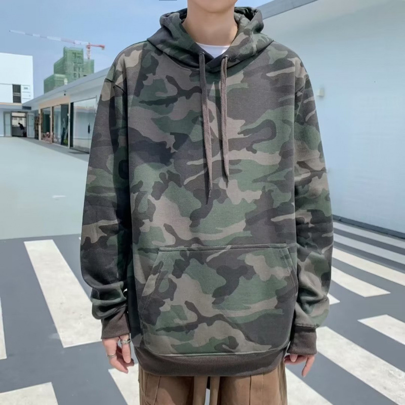 2026 Spring and Autumn Retro Harajuku Style Workwear Camouflage Sweatshirt for Men, Fleece-Lined, Loose Fit, Trendy, Versatile Couple's Jacket 2026 Spring and Autumn Retro Harajuku Style Workwear Camouflage Sweatshirt for Men, Fleece-Lined, Loose Fit, Trendy, Versatile Couple's Jacket