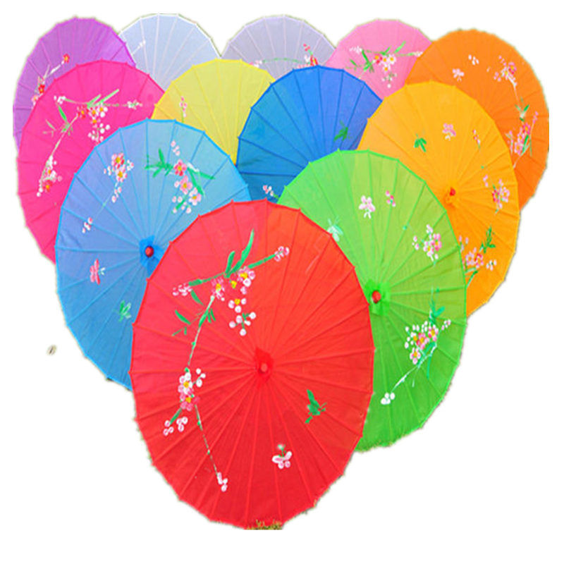 Ancient Dance Umbrella Dai dance bright red Craft umbrella Jiangnan Umbrella Decorative umbrella YouZhiSan classical Umbrella