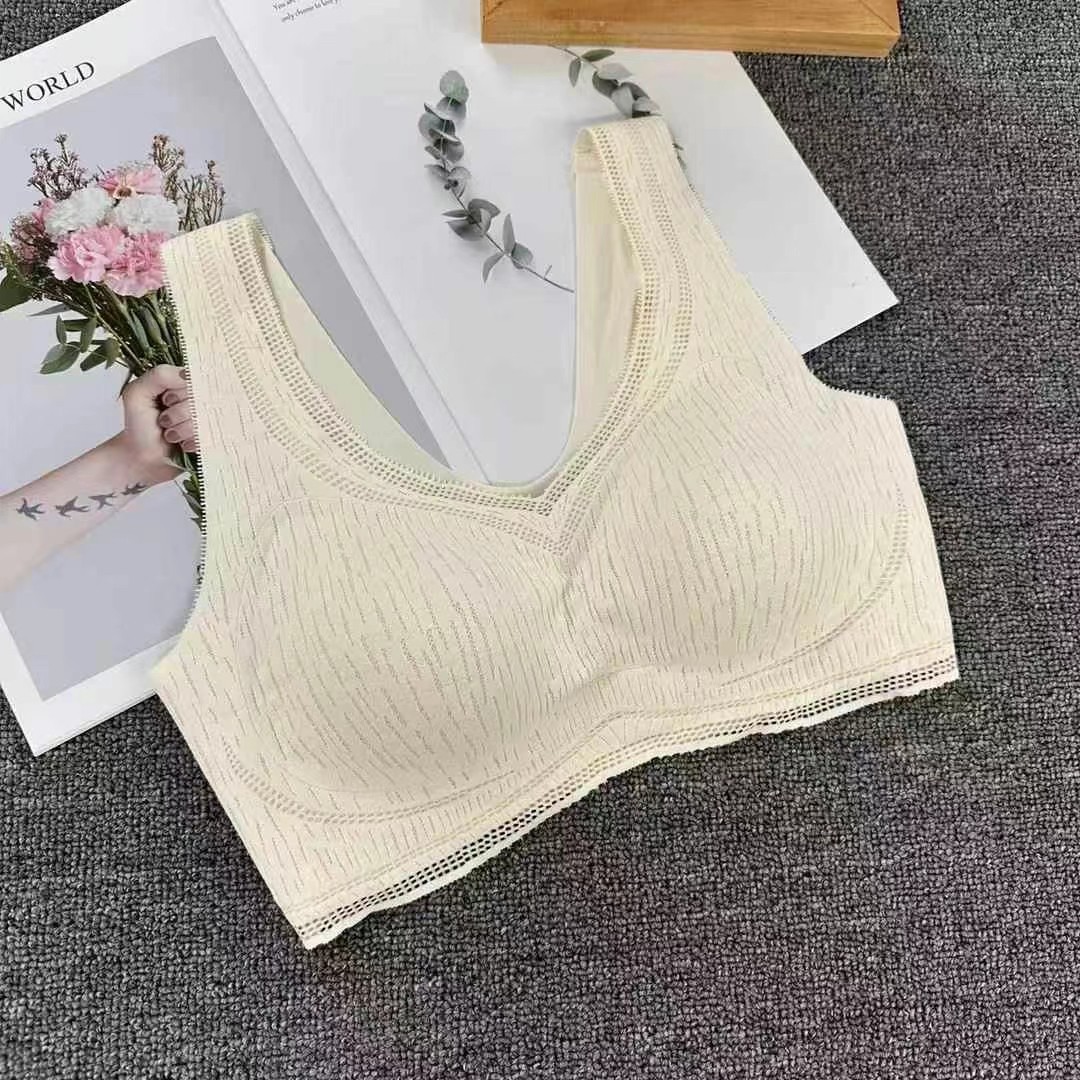 W690 # chaleco de hombros anchos con textura francesa todo fósforo hueco cuello en V espalda hombros anchos espalda en U ropa interior cómoda agradable para la piel
