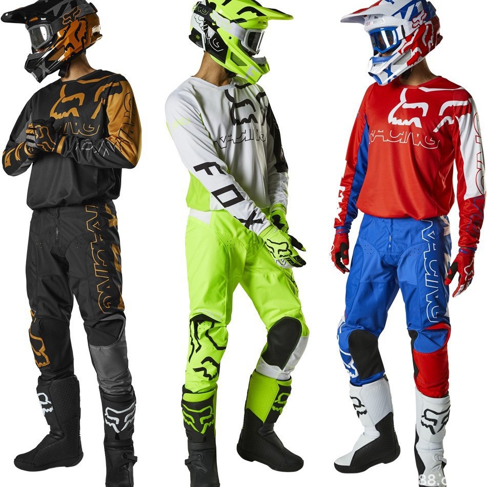 22Fox Off-Road Motorcycle Cycling Suit Men's Racing Suit Downhill Suit Breathable Summer Venue Trail Quick-Drying