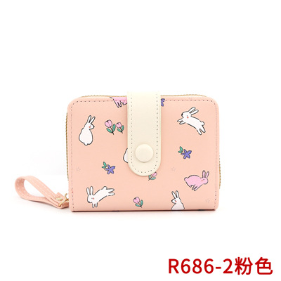 Nuevo estilo coreano de las mujeres cartera corta patrón de piedra moda hebilla de gran capacidad Multi-tarjeta monedero bolsa de identificación