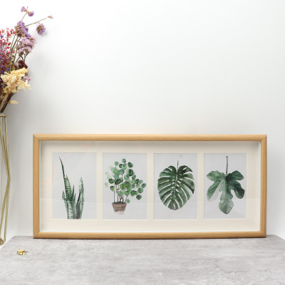 创意中空组合相框摆台影楼儿童婚纱6寸木质相框三联四联画框挂墙