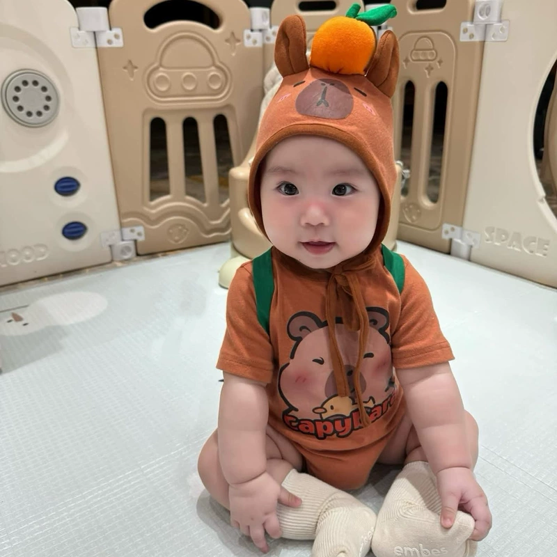 Летнее боди для младенцев с фигуркой медвежонка для фотосессий