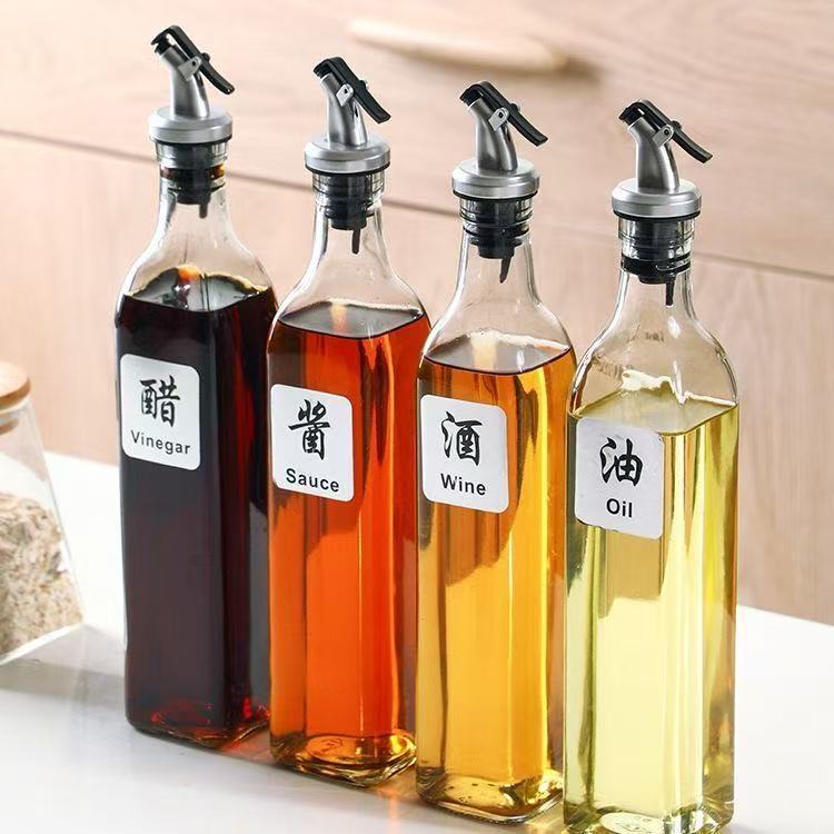 家用玻璃油瓶厨房酱油醋瓶控油壶调味料瓶方油瓶不挂油大容量油壶|undefined